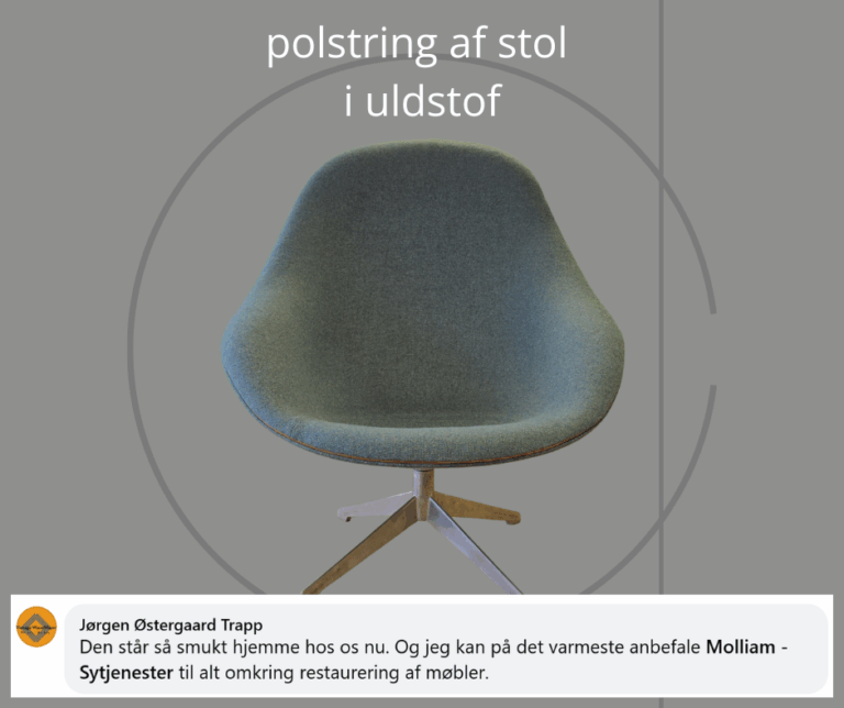 Ompolstring af eksklusiv stol – får nyt liv hos Molliam 5 Ompolstring af stol pris